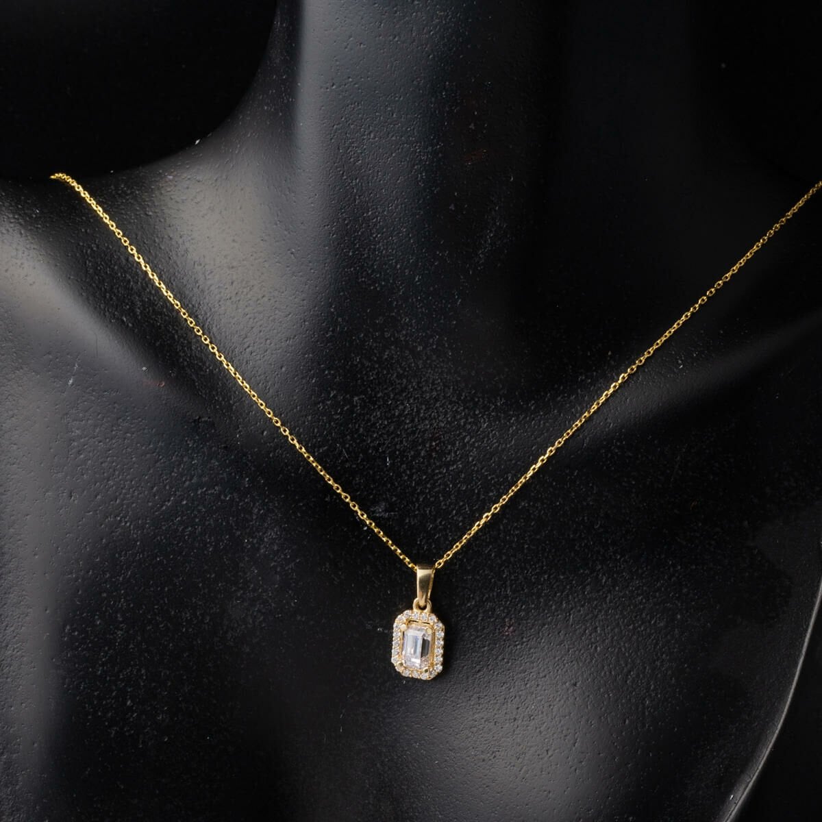 14K Yellow Gold Baguette Single Cubic Zirconia 3-Piece Minimalist Set