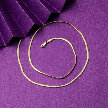 14K Yellow Gold Herringbone Chain 55 Cm