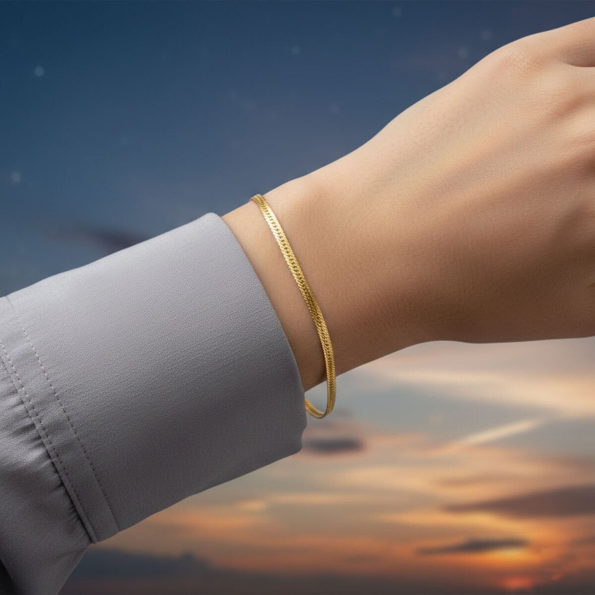 14K Yellow Gold Buse Chain Bracelet