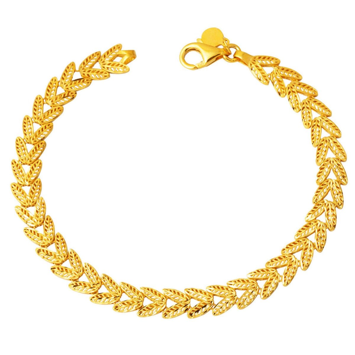 14K Yellow Gold Wheat Bracelet (6.04 g)