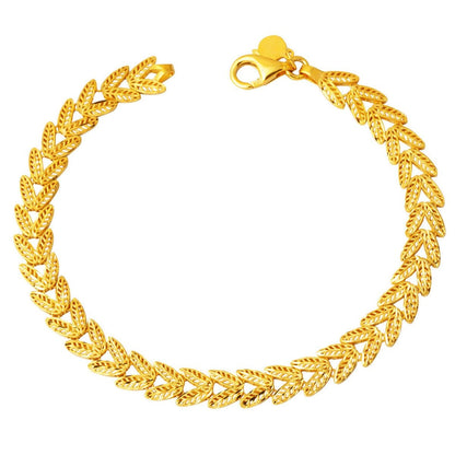 14K Yellow Gold Wheat Bracelet (6.04 g)