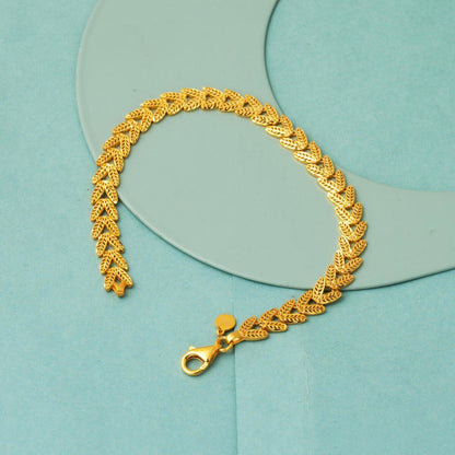 14K Yellow Gold Wheat Bracelet (6.04 g)