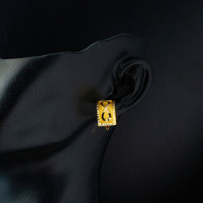 14K Yellow Gold Infinity Earrings