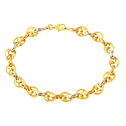 14K Yellow Gold Hoop Hallow Bracelet (4.5 g)