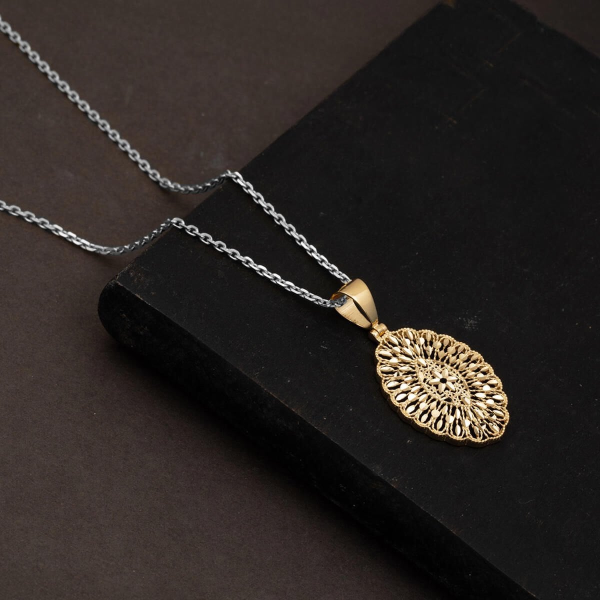 14K Yellow Gold Flower of Life Pendant