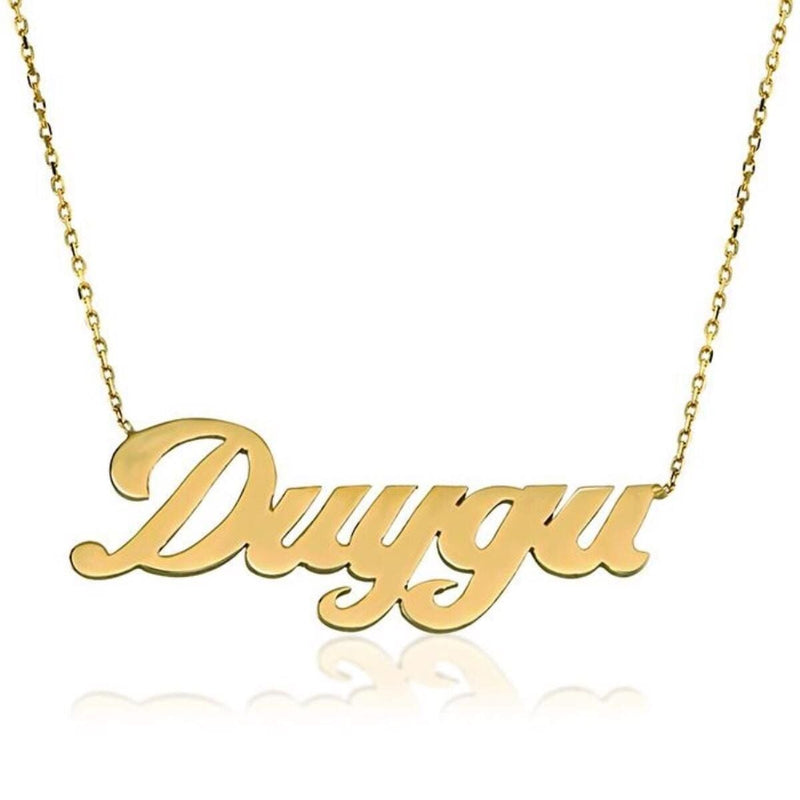 14K Yellow Gold Five Initial Name Necklace