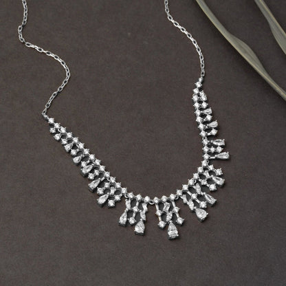 14K White Gold Teardrop Cubic Zirconia 3-Piece Set