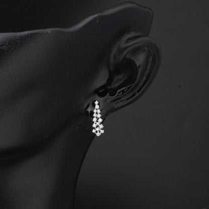 14K White Gold Daisy Promise Engagement Cubic Zirconia Set