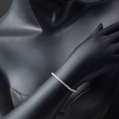 14K White Gold Tennis Cubic Zirconia Bracelet (8.85 g)