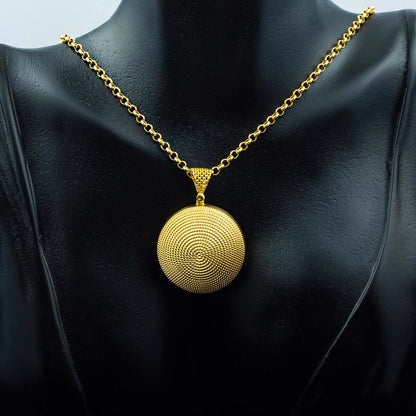 14K Yellow Gold Beypazari Necklace 3 cm Diameter