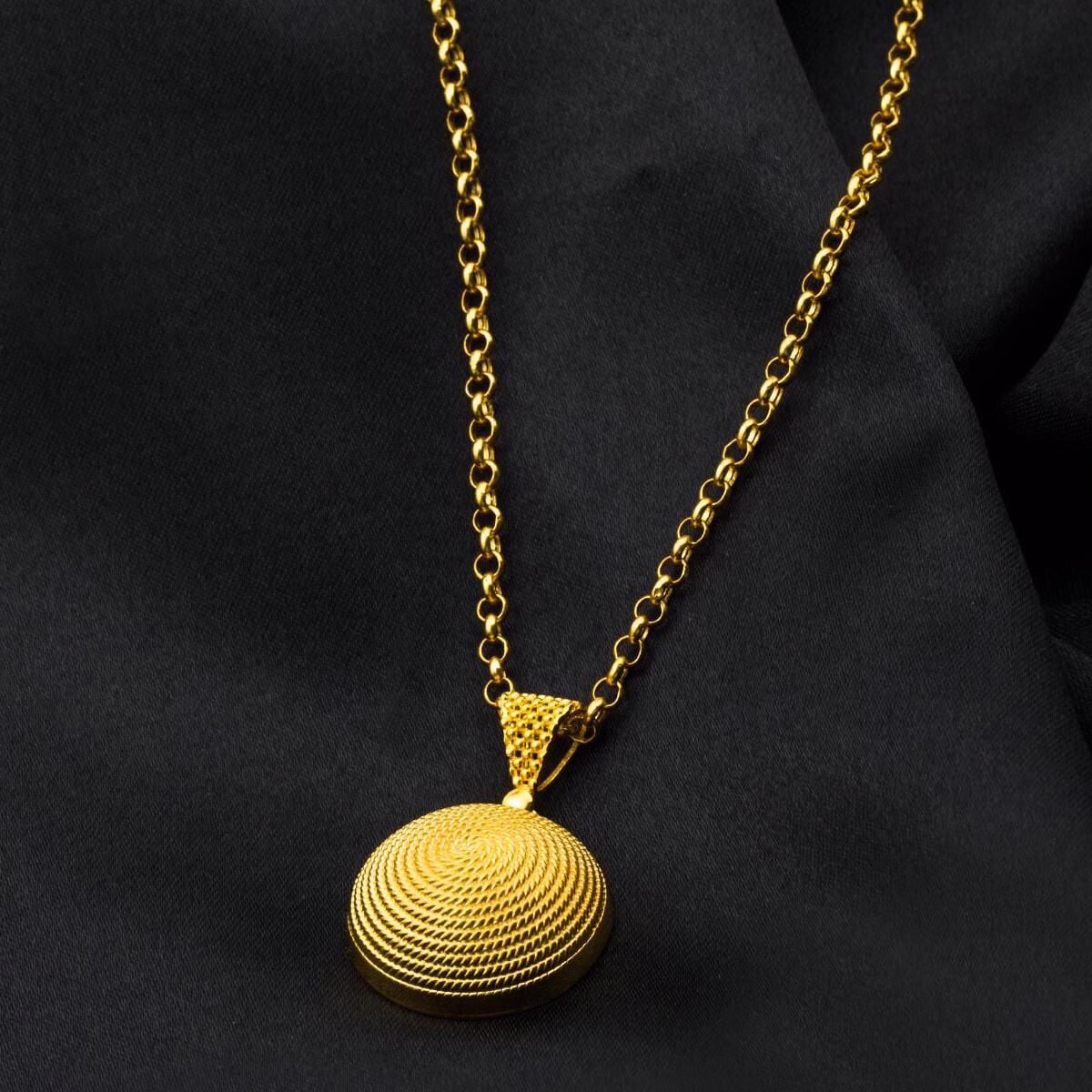14K Yellow Gold Beypazari Necklace 3 cm Diameter