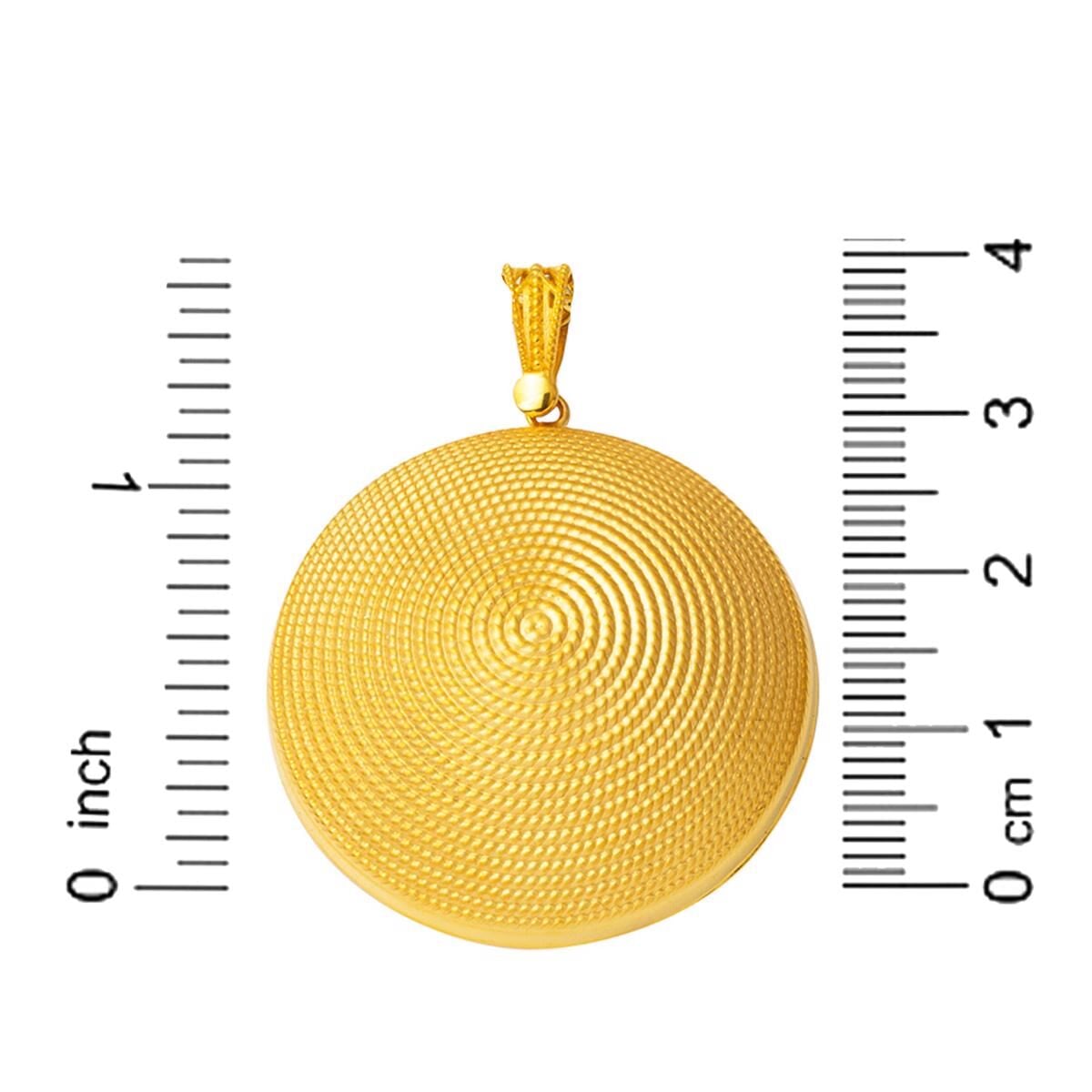 14K Yellow Gold Beypazari Necklace 3 cm Diameter