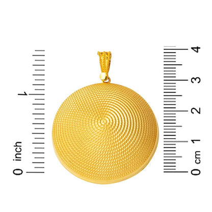 14K Yellow Gold Beypazari Necklace 3 cm Diameter