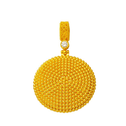 14K Yellow Gold Beypazari Talisman Cubic Zirconia Pendant