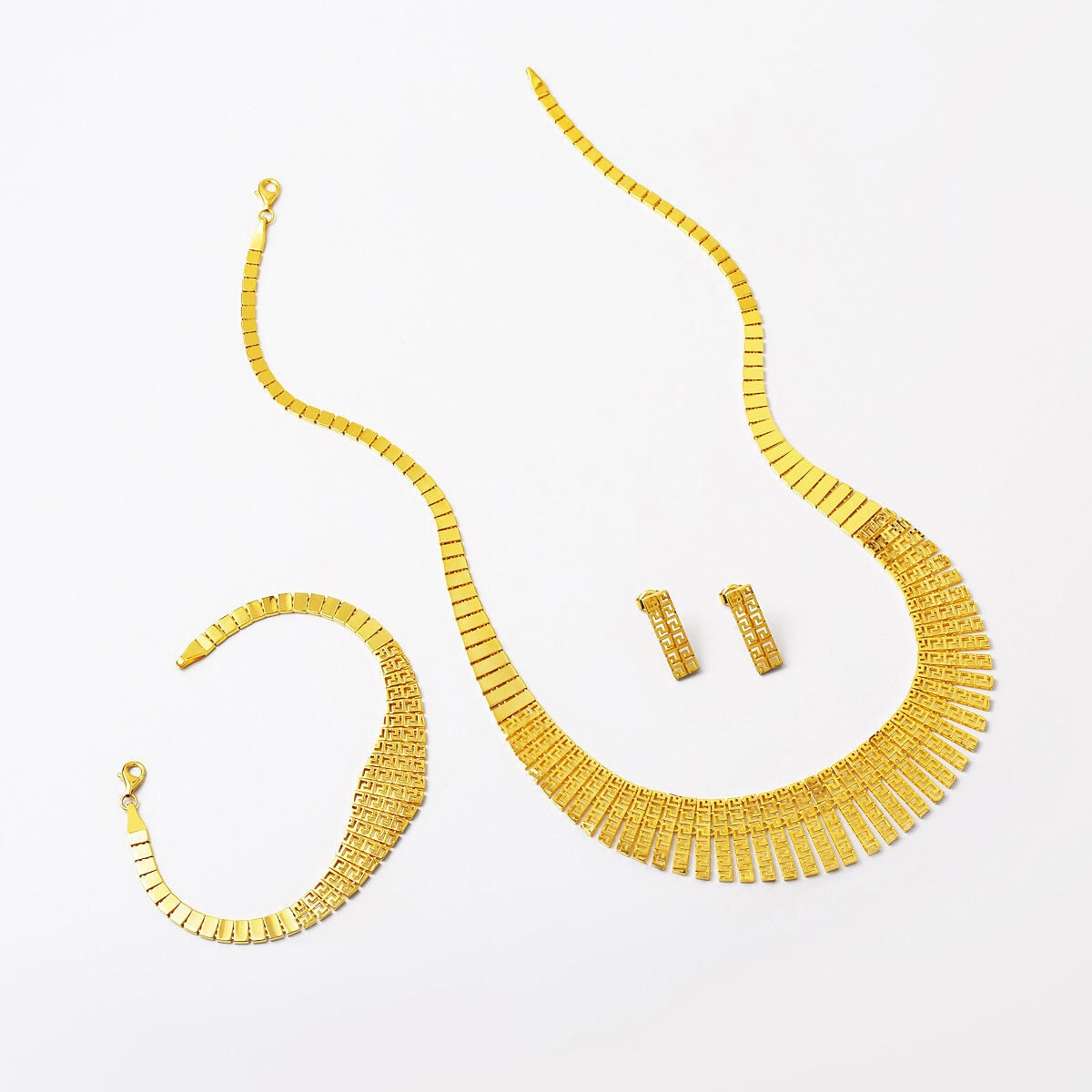 14K Yellow Gold Cleopatra Wedding Set