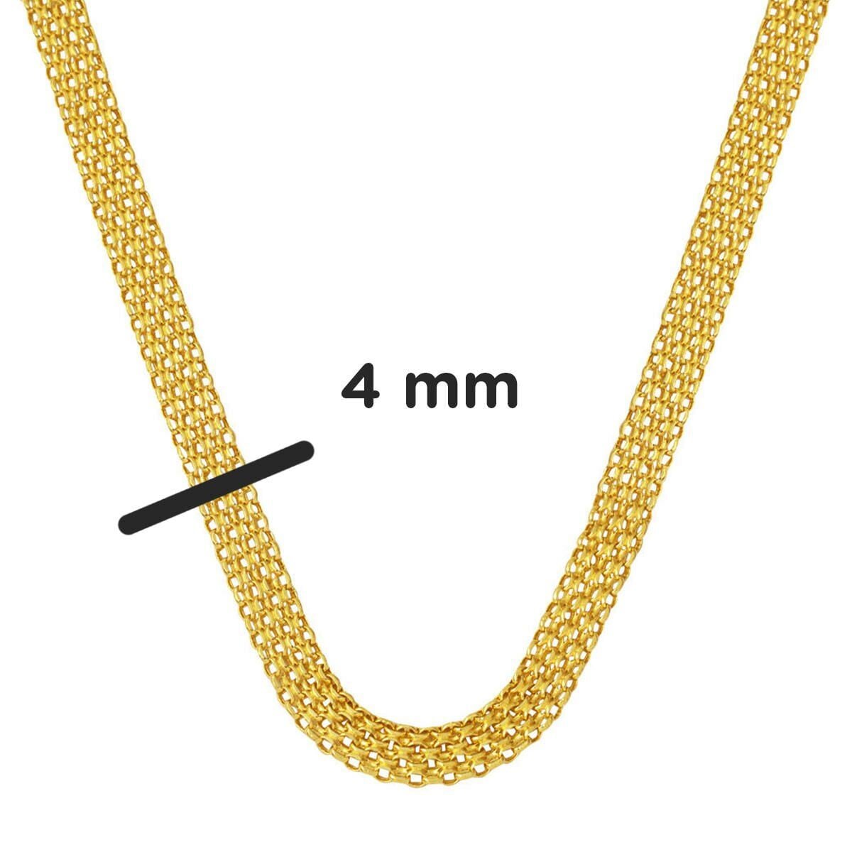 14K Yellow Gold Bismarck Chain 55 cm