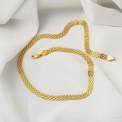14K Yellow Gold Bismarck Chain 55 cm