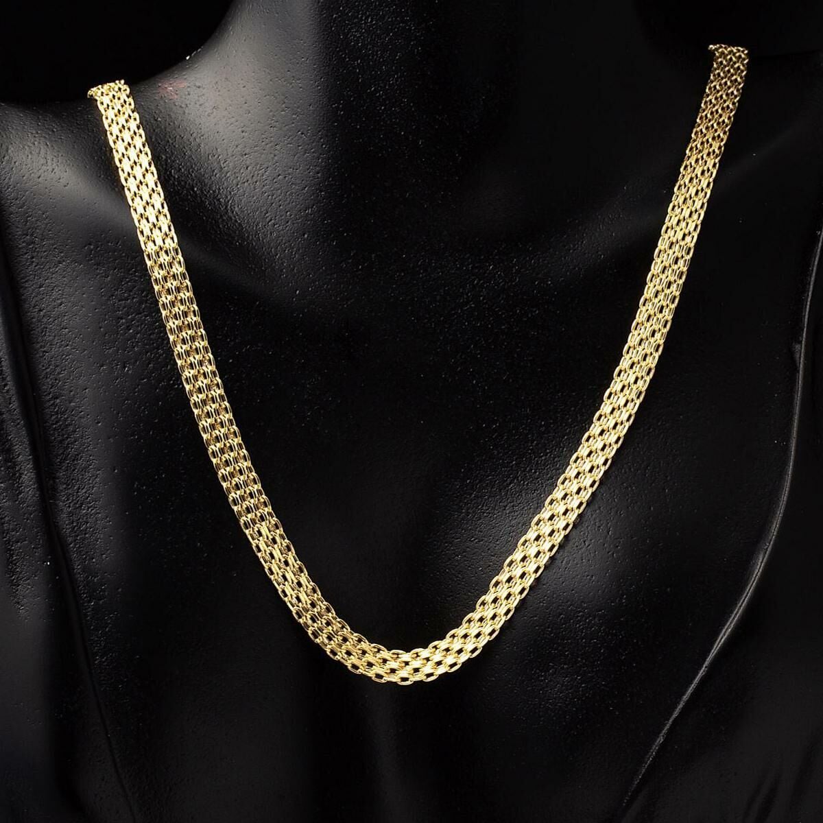 14K Yellow Gold Bismarck Chain 55 cm