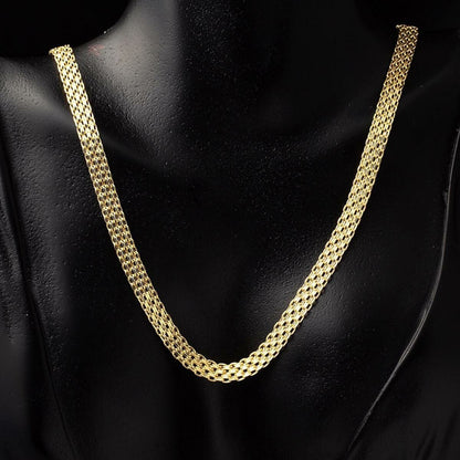 14K Yellow Gold Bismarck Chain 55 cm
