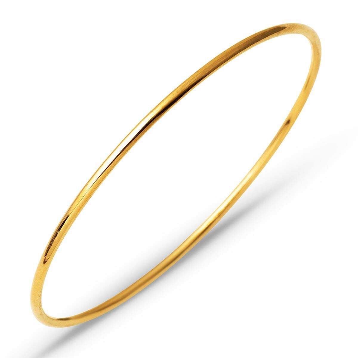 22K Yellow Gold Puffed Children's Bangle (5 g)