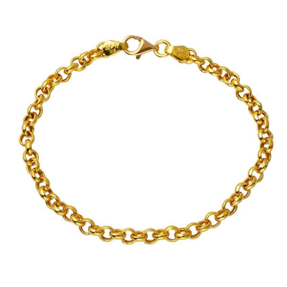 22K Yellow Gold Bead Hoop Bracelet