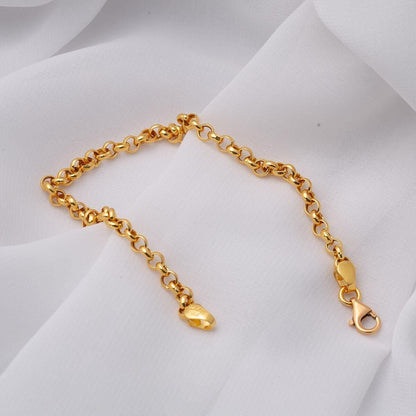 22K Yellow Gold Bead Hoop Bracelet
