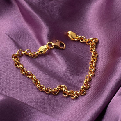 22K Yellow Gold Bead Hoop Bracelet