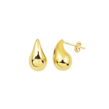 14K Yellow Gold Designer Inspired Small Clip-On Earrings