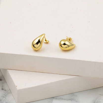 14K Yellow Gold Designer Inspired Small Clip-On Earrings