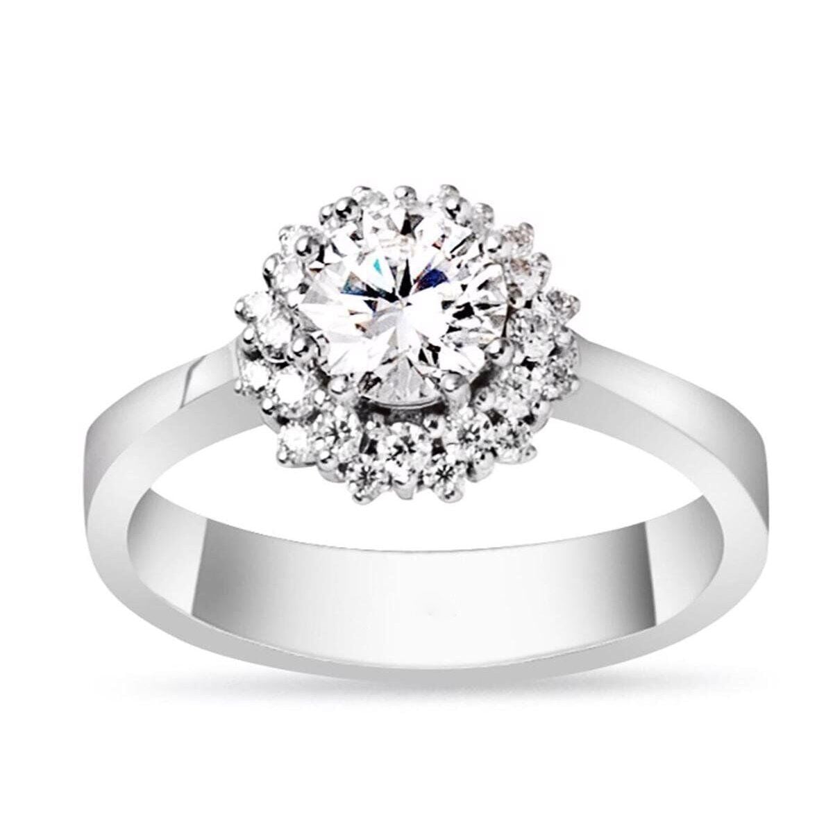 14K White Gold Yakamoz Diamond Ring