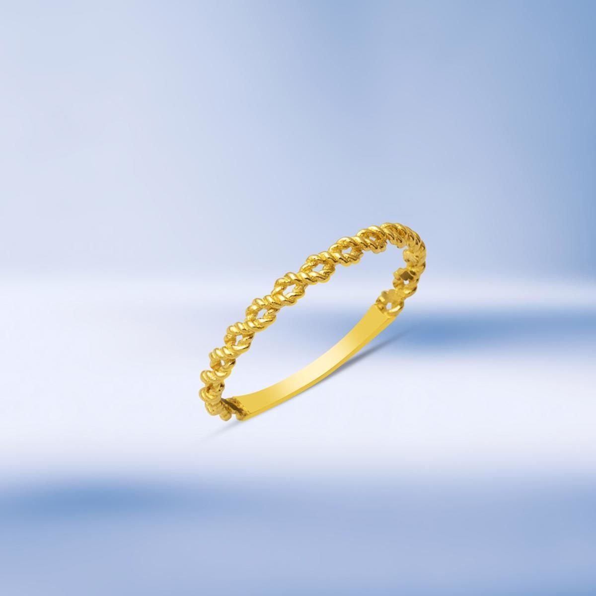 14K Yellow Gold Twisted Ring (0.86 g)