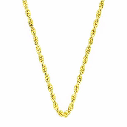 14K Yellow Gold Twisted Chain 45 cm