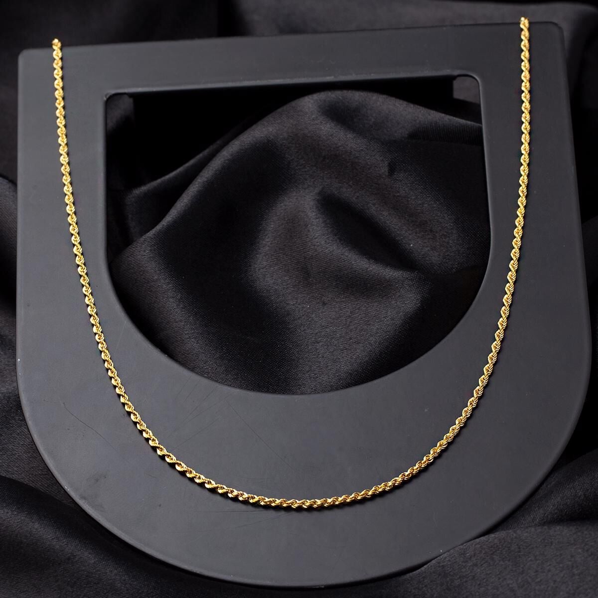 14K Yellow Gold Twisted Chain 45 cm