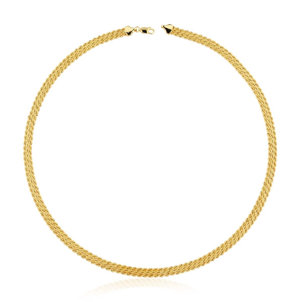 14K Yellow Gold Twisted Chain 55 cm