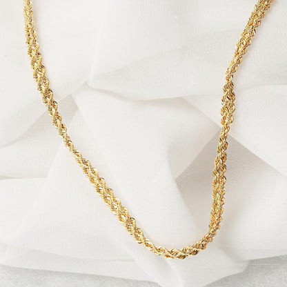 14K Yellow Gold Twisted Chain 55 cm