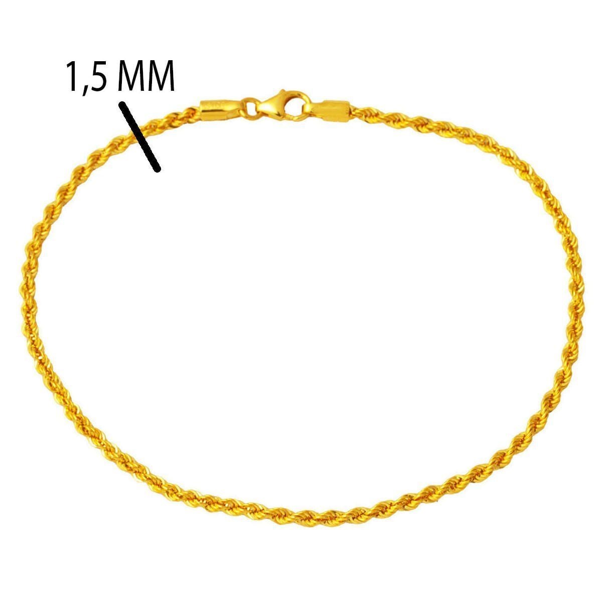 22K Yellow Gold Twisted Minimalist Bracelet