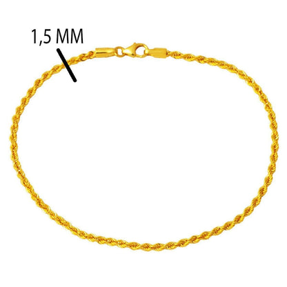 22K Yellow Gold Twisted Minimalist Bracelet