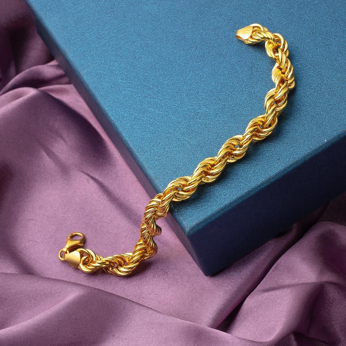 14K Yellow Gold Twisted Chain Bracelet (9.45 g)