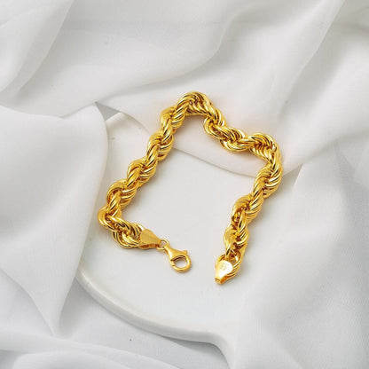 14K Yellow Gold Twisted Chain Bracelet (9.45 g)