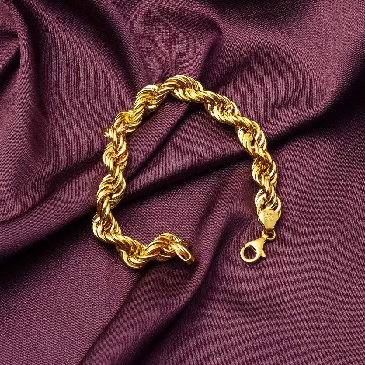 14K Yellow Gold Twisted Chain Bracelet (9.45 g)