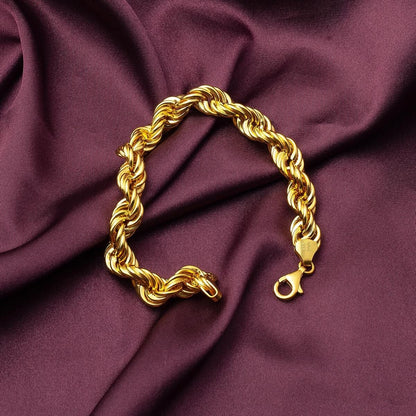 14K Yellow Gold Twisted Chain Bracelet (9.45 g)