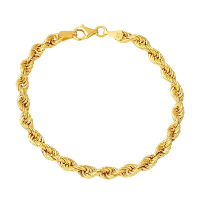 14K Yellow Gold Twisted Chain Bracelet (3.26 g)