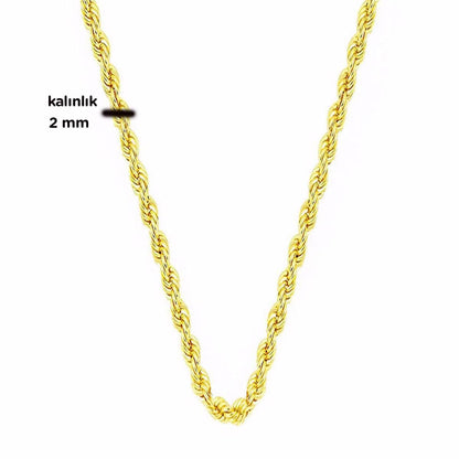 14K Yellow Gold Twisted Chain 45 cm (2.8 g)