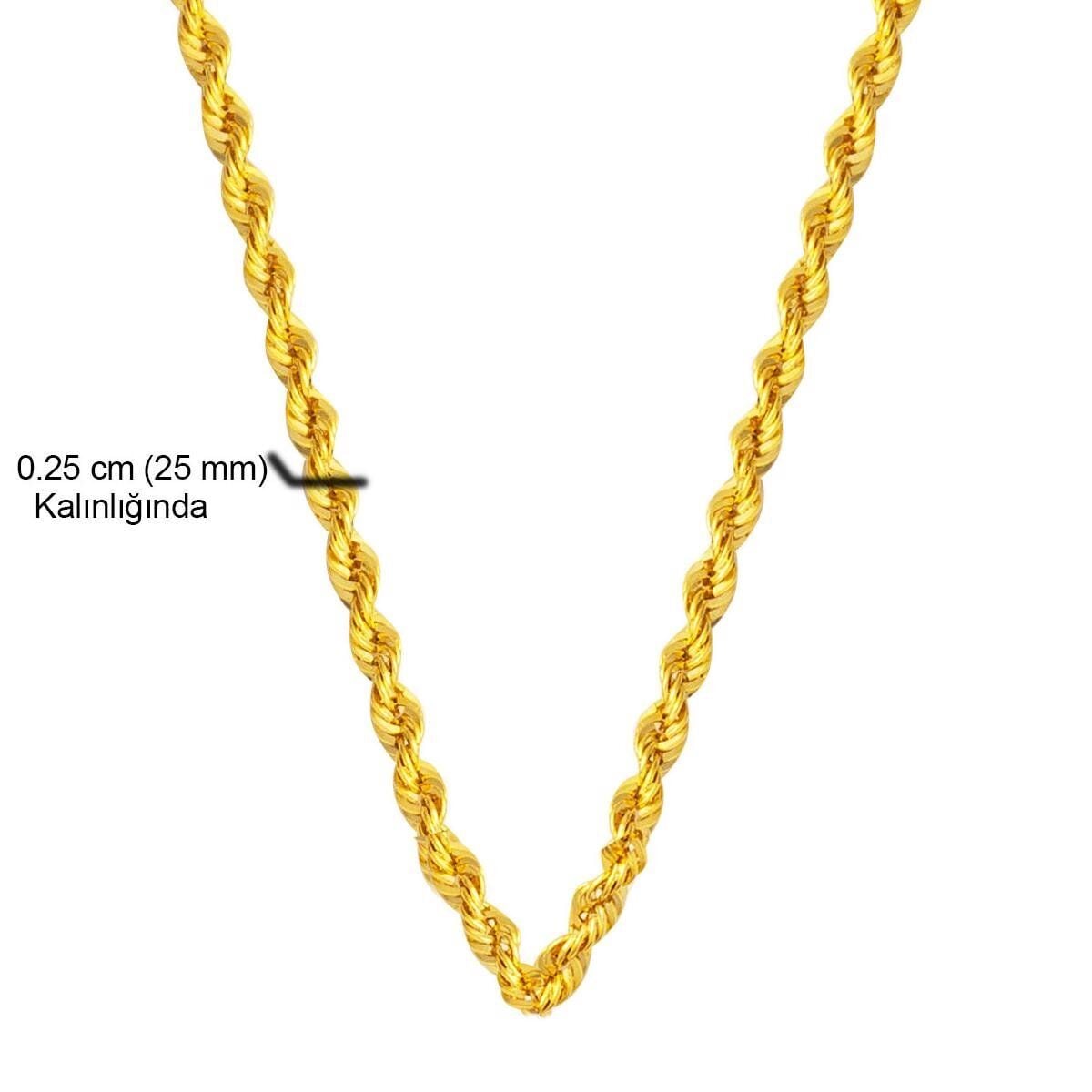 14K Yellow Gold Twisted Chain 45 cm (4.13 g)
