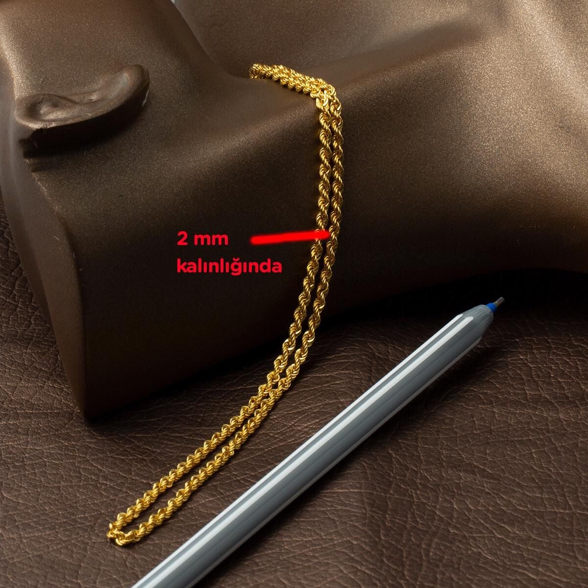 14K Yellow Gold Twisted Chain 45 cm (2.8 g)