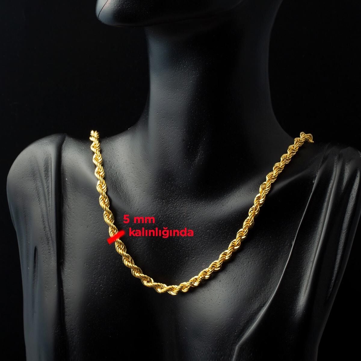 14K Yellow Gold 50 cm Twisted Chain