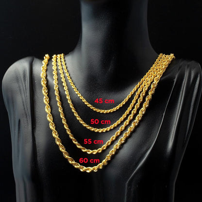 14K Yellow Gold 50 cm Twisted Chain