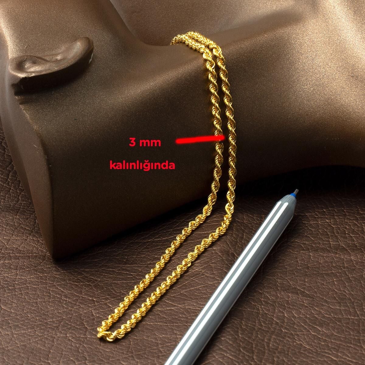 14K Yellow Gold Twisted Chain 55 cm (5.8 g)