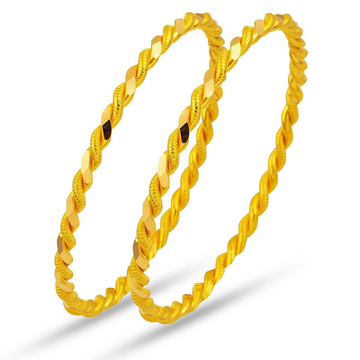 22K Yellow Gold Twisted Bangle (28 g)