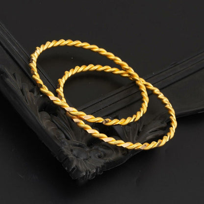 22K Yellow Gold Twisted Bangle (34 g)